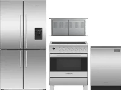 4 Piece Package Includes Refrigerator, Range, Hood And Dishwasher